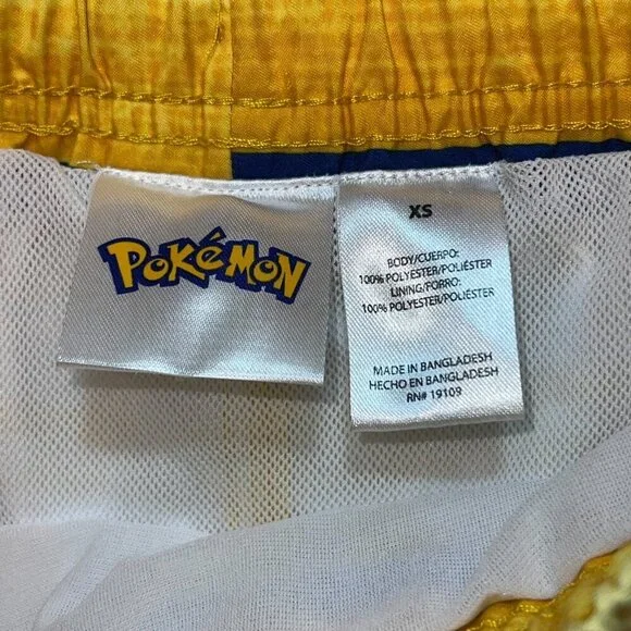 Boys' Pokemon Fictitious Character Swim Shorts Yellow Size XS - Picture 3 of 4